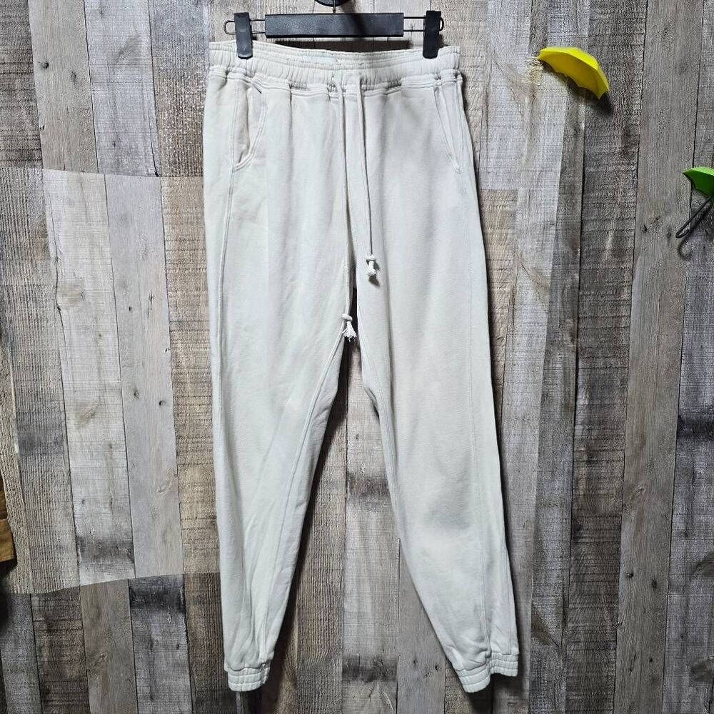 Abercrombie & Fitch Soft A&F Collection Cream Fleece Joggers Small Basic Minimal